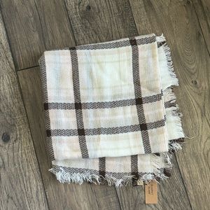 Pink/Brown Blanket Scarf